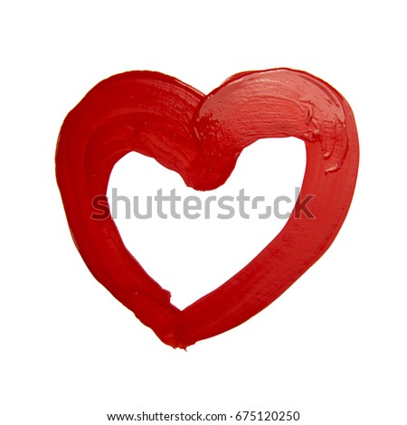 painted red heart