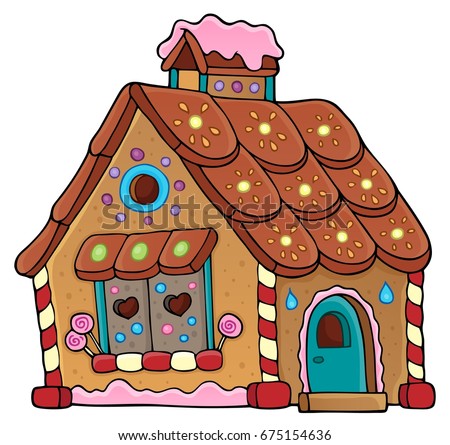 Gingerbread house theme image 1 - eps10 vector illustration.