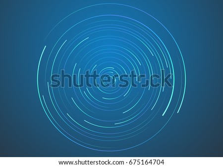 Abstract vortex, circular swirl lines. Star trails around in the night sky. Royalty-Free Stock Photo #675164704