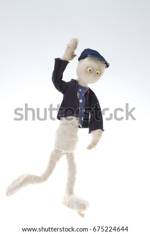 animation animated puppet hand made mummy doll