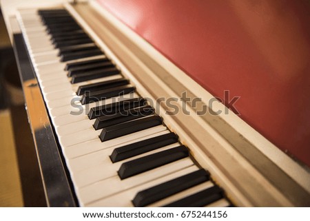 Old piano keyboard background
