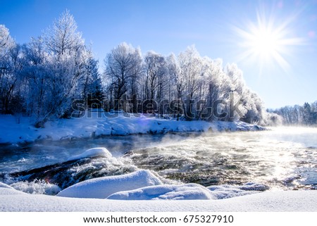 isar river in winter - isarburg