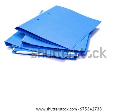 file folder with documents and documents. retention of contracts. isolated white copy space