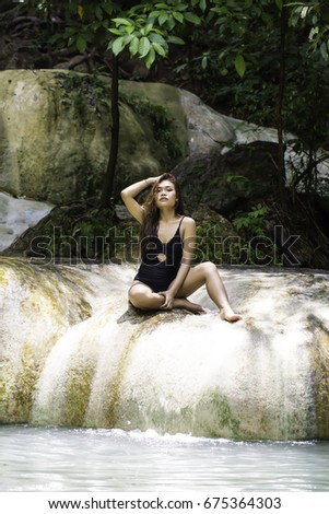Asian Girl posing outdoors