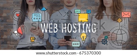 WEB HOSTING CONCEPT Royalty-Free Stock Photo #675370300