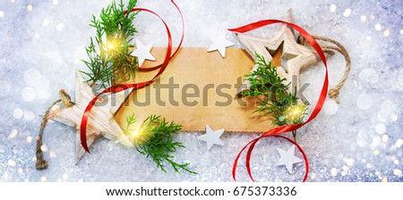 Christmas and New Year s holiday background with copy space