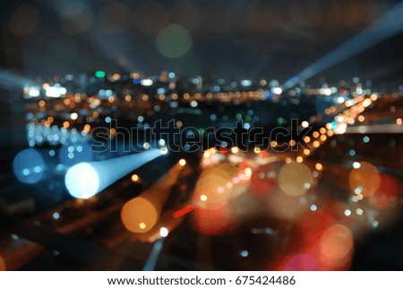 Bokeh light painting art abstract background
