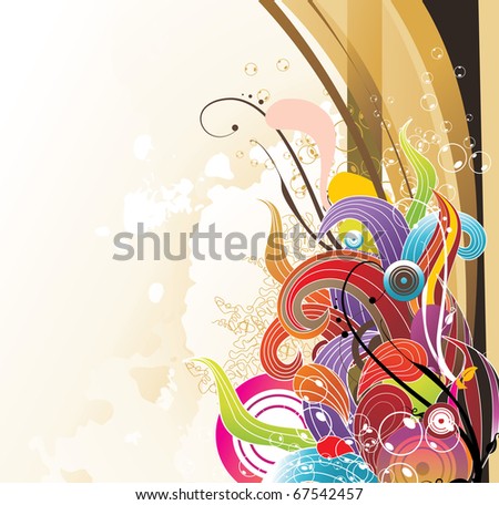 abstract curves vector illustration