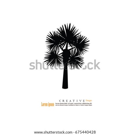 palm tree icon.vector illustration.eps10.