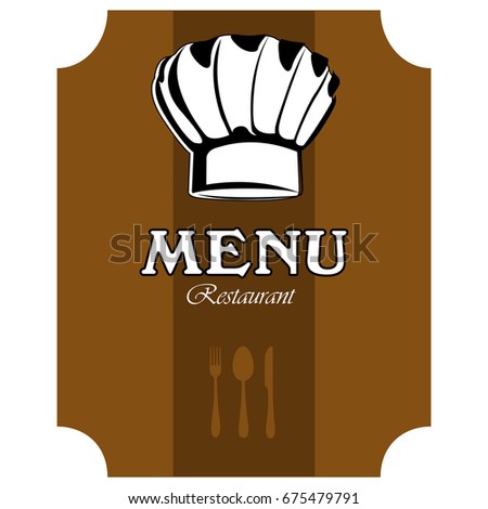 Isolated menu label on a white background. Vector illustration