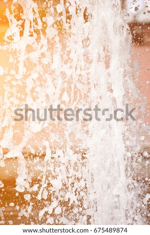 Splashes of water from a fountain