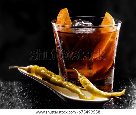 Vermouth, traditional Spanish appetizer
