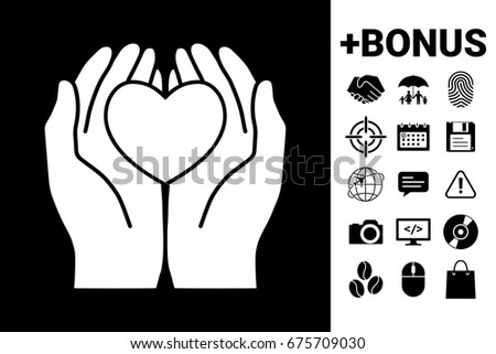 Hands holding heart - protection symbol