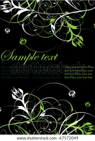 red and green flowers decoration with place for text