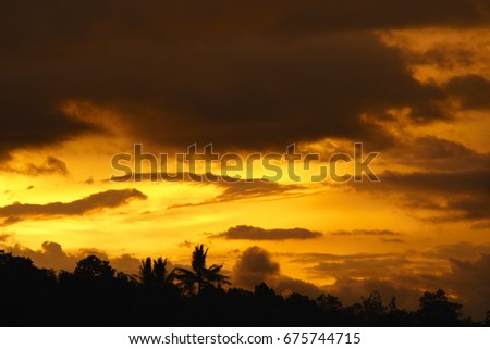  silhouette of the storm