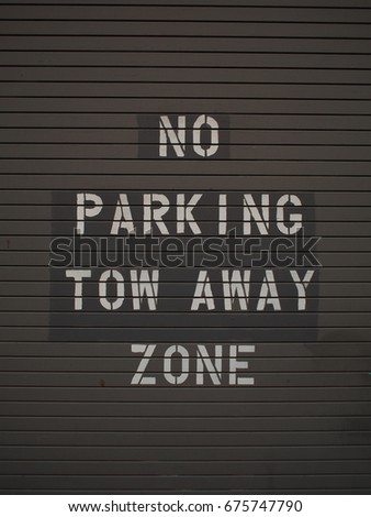 A No parking sign