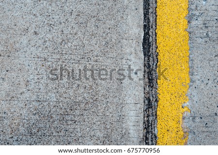 Close up concrete texture background with line, Country road 