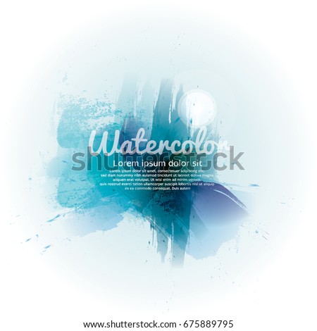 Blue Watercolor Abstract Background Vector Illustration
