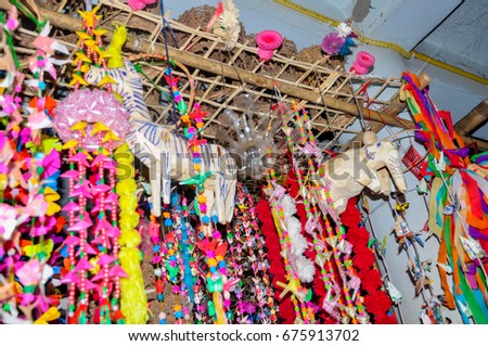 Mobile Hanging garland of religious ceremony philanthropy in Thai tradition