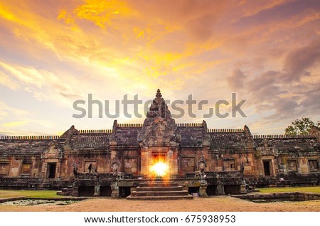Phanom Rung Historical Park, Attractions in Thailand Royalty-Free Stock Photo #675938953