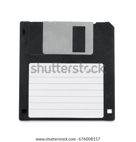 Floppy Disk with Label Royalty-Free Stock Photo #676008157