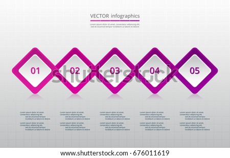 Vector infographic template. Business concept with 5 options, steps, parts, segments. Banner for cycling diagram, chart, business presentation, annual report, web design, trainings.