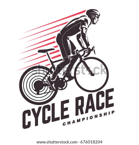 Cycle race. Sport emblem