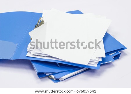 file folder with documents and documents. retention of contracts.   