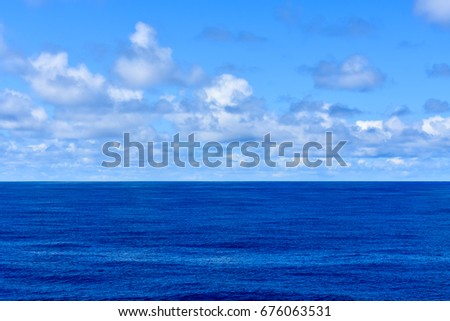 Atlantic ocean seascape with clouds
