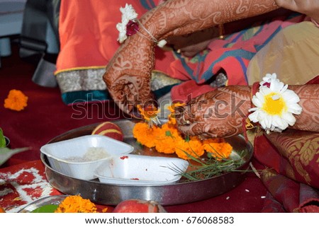 Indian bride's hand