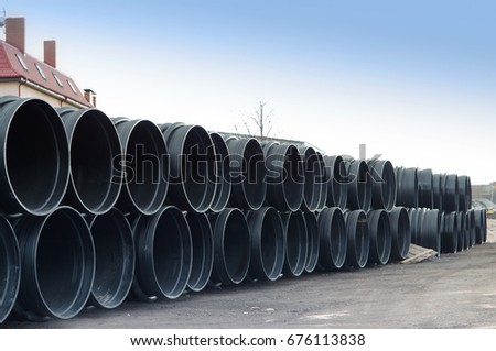Plastic pipes of large diameter. The construction of the main pipeline.
