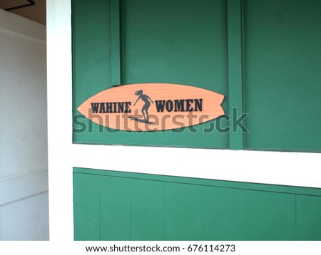 Female bathroom sign, Hawaii