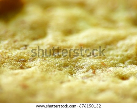 Close up of an oat cookie