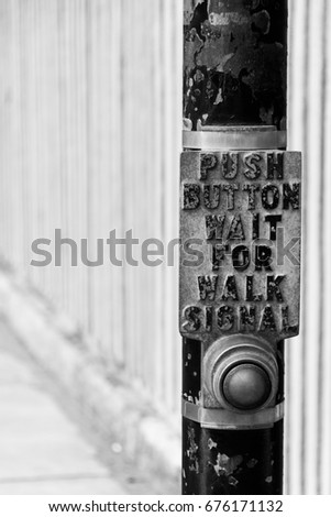Walk signal button in Boston