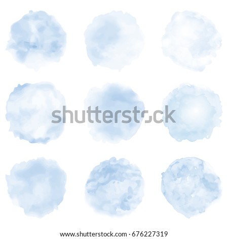 abstract blue watercolor background set