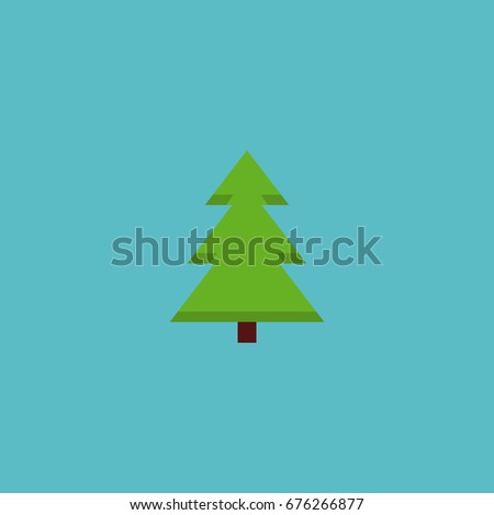 Flat Icon Spruce Element. Vector Illustration Of Flat Icon Tree Isolated On Clean Background. Can Be Used As Spruce, Tree And Nature Symbols.