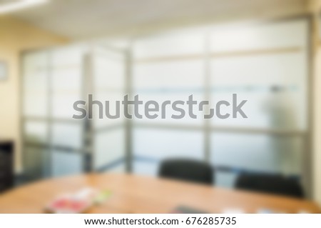 Meeting room in the office. Blurred background for design