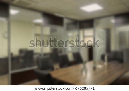 Meeting room in the office. Blurred background for design