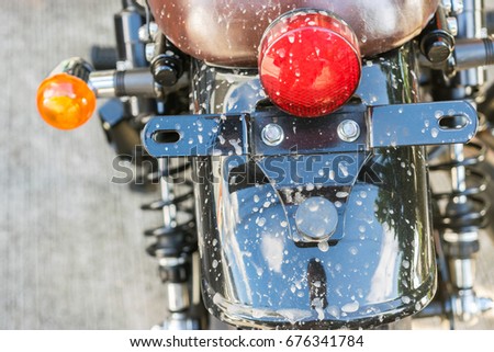 Dirt on a classic motorcycle.