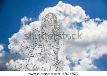 water splash in the sky