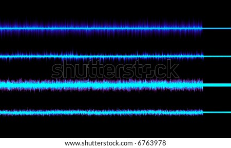 Blue Radio waves in different forms