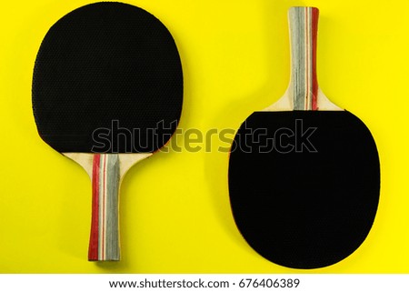 Ping pong rocket on a beautiful background