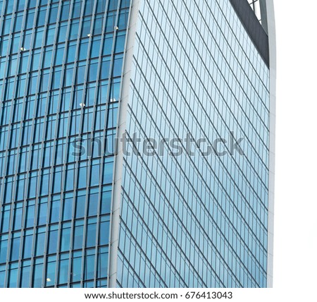 new building in london skyscraper       financial district and window