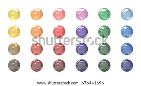 twenty-four colors water balls icon