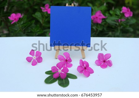 The board with beauty of flowers as a background and conceptual.