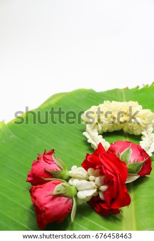 nice jasmine garland for Thai mother's days
