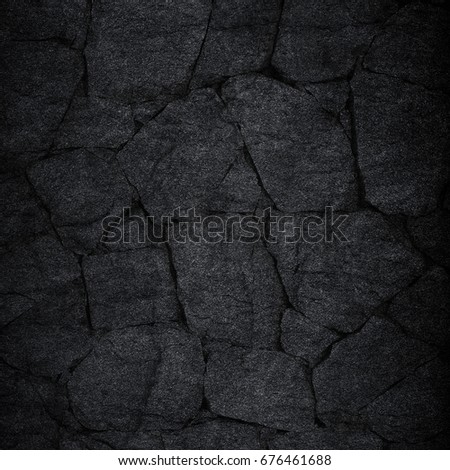 black gray dark slate stone crack background or texture