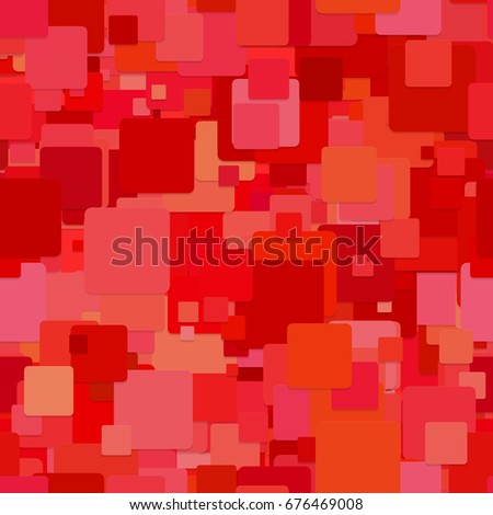 Seamless abstract geometrical square pattern background - vector graphic design from squares in red tones