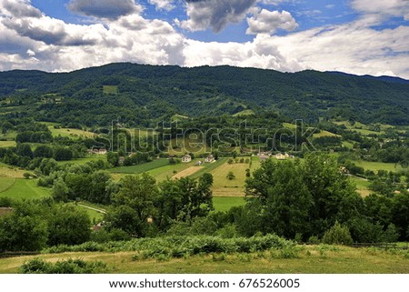 A View of Bosnian Village of Pljeva