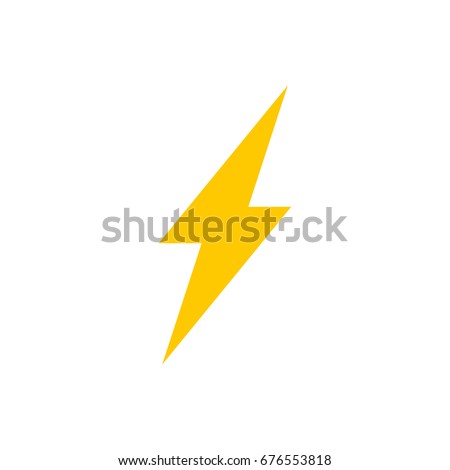 Lightning bolt vector icon Royalty-Free Stock Photo #676553818